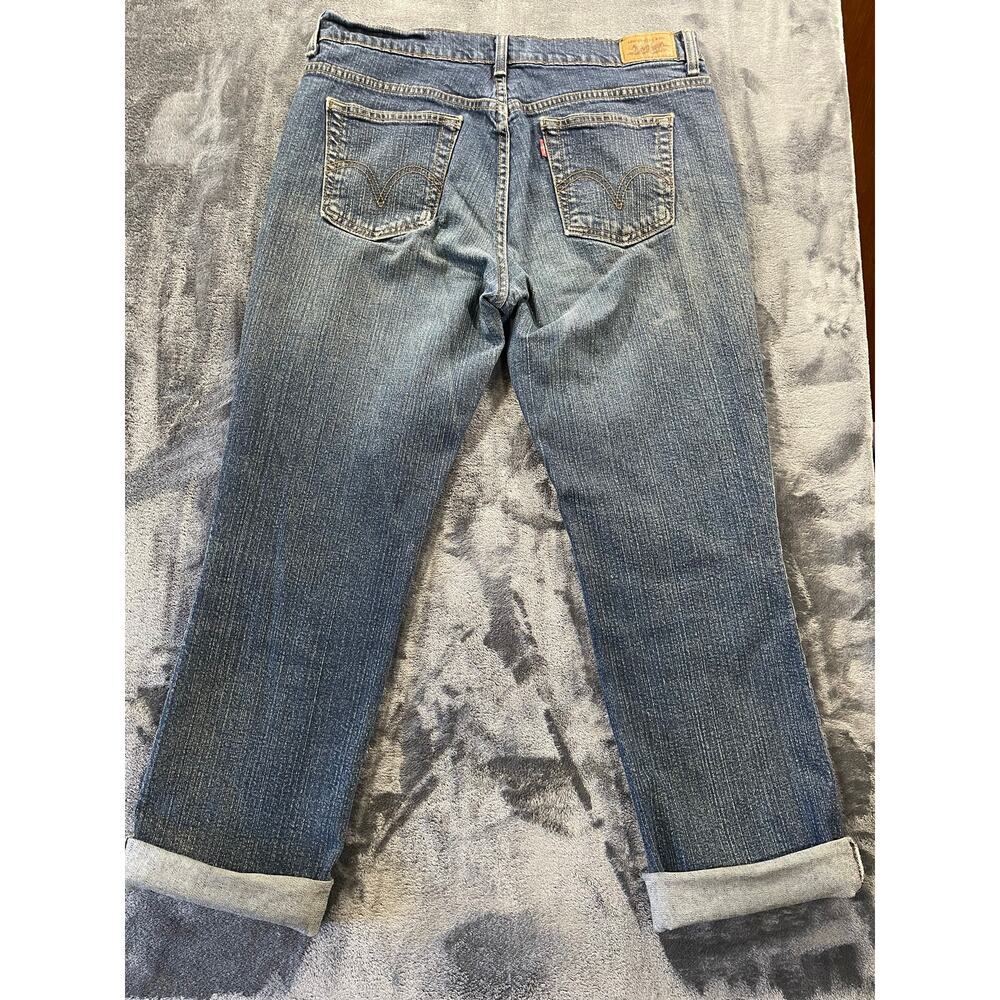 Levi's 505 Straight Leg Distressed Jeans 10S Short Stretch - Picture 7 of 9
